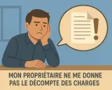 Un homme soucieux regarde une bulle de dialogue contenant un document et un point d'exclamation.