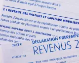 Détail d'une déclaration de revenus, mentionnant les prélèvements sociaux sur revenus fonciers calcul.