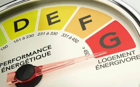 Indicateur de performance énergétique : la lettre G signale un logement énergivore, potentiellement sujet à interdiction de vente.