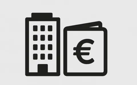 Icône d'un immeuble et d'un document avec le symbole euro, évoquant le calcul du taux imposition revenus fonciers.