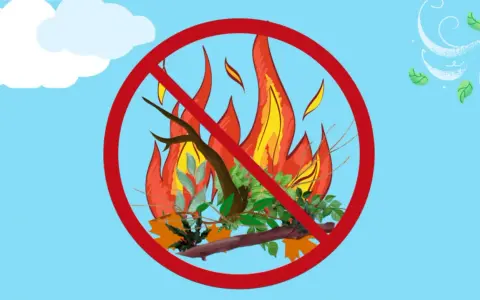 Interdiction de brûler les déchets verts. La réglementation sur le stockage des déchets verts interdit le feu.
