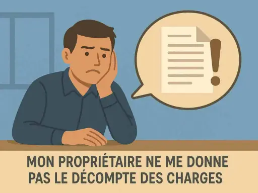 Un homme soucieux regarde une bulle de dialogue contenant un document et un point d'exclamation.