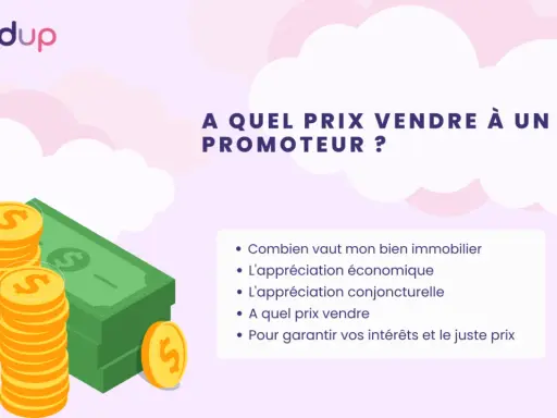 Vendre sa maison à un promoteur : découvrez comment obtenir le juste prix. Illustration avec des pièces et billets.
