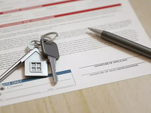 Clés d'un appartement pour une location longue durée, posées sur un contrat de bail.