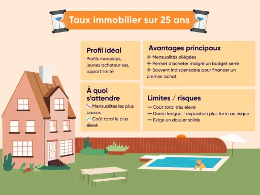 Emprunter 140 000 euros sur 25 ans : un prêt immobilier pour des profils modestes, avec des mensualités allégées mais un coût total élevé.