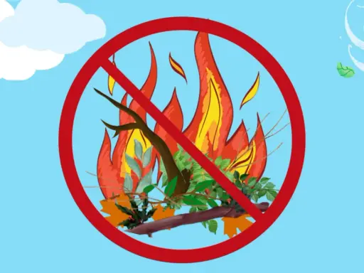 Interdiction de brûler les déchets verts. La réglementation sur le stockage des déchets verts interdit le feu.