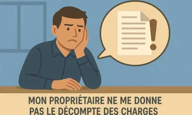 Un homme soucieux regarde une bulle de dialogue contenant un document et un point d'exclamation.