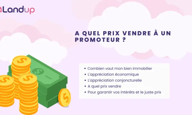 Vendre sa maison à un promoteur : découvrez comment obtenir le juste prix. Illustration avec des pièces et billets.